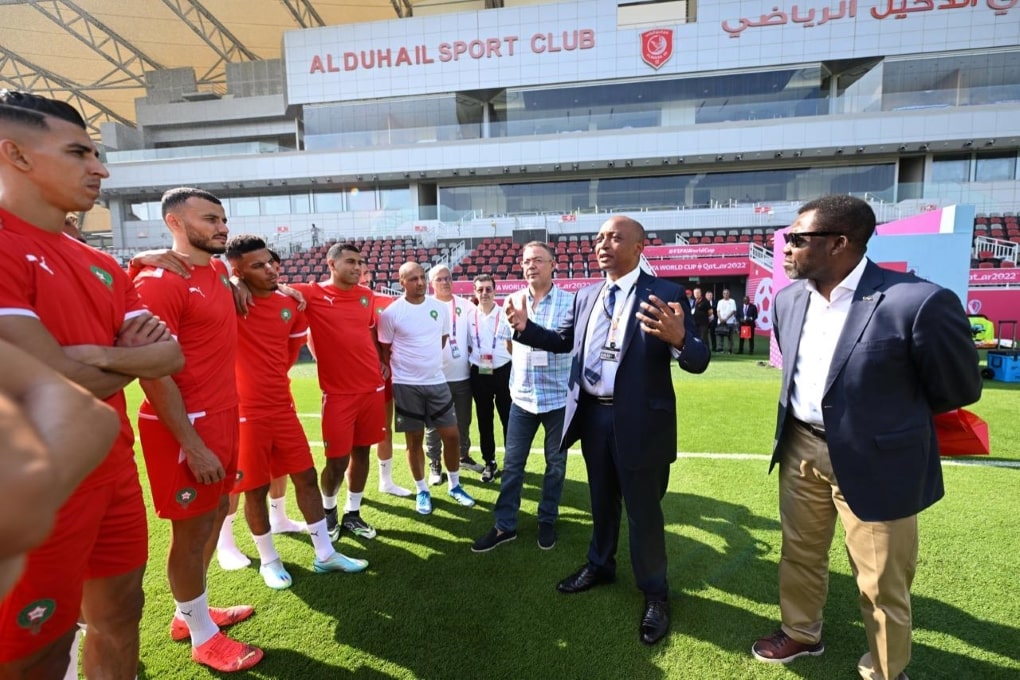 Le Président de la CAF encourage les Lions de l’Atlas
