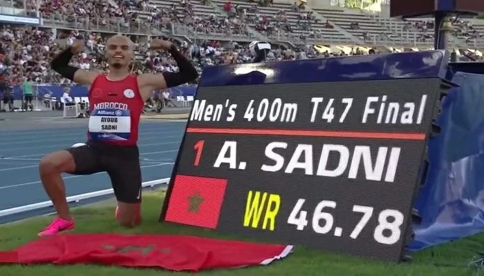 Dans les 400 mètres, A. Sadni s’offre un record mondial