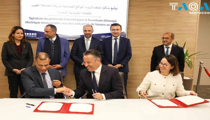 Energie électrique renouvelable : TAQA Morocco et Nexans au Maroc signent un mémorandum d’entente