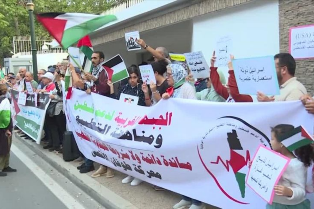 Les Marocains mobilisés contre tout transfert des Palestiniens : Ils ont manifesté dans 56 villes…
