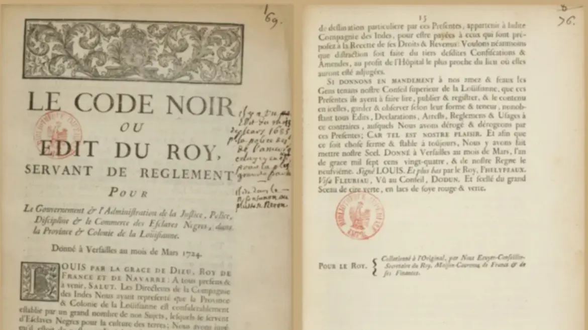 Esclavage : La France abolit, enfin, le Code noir