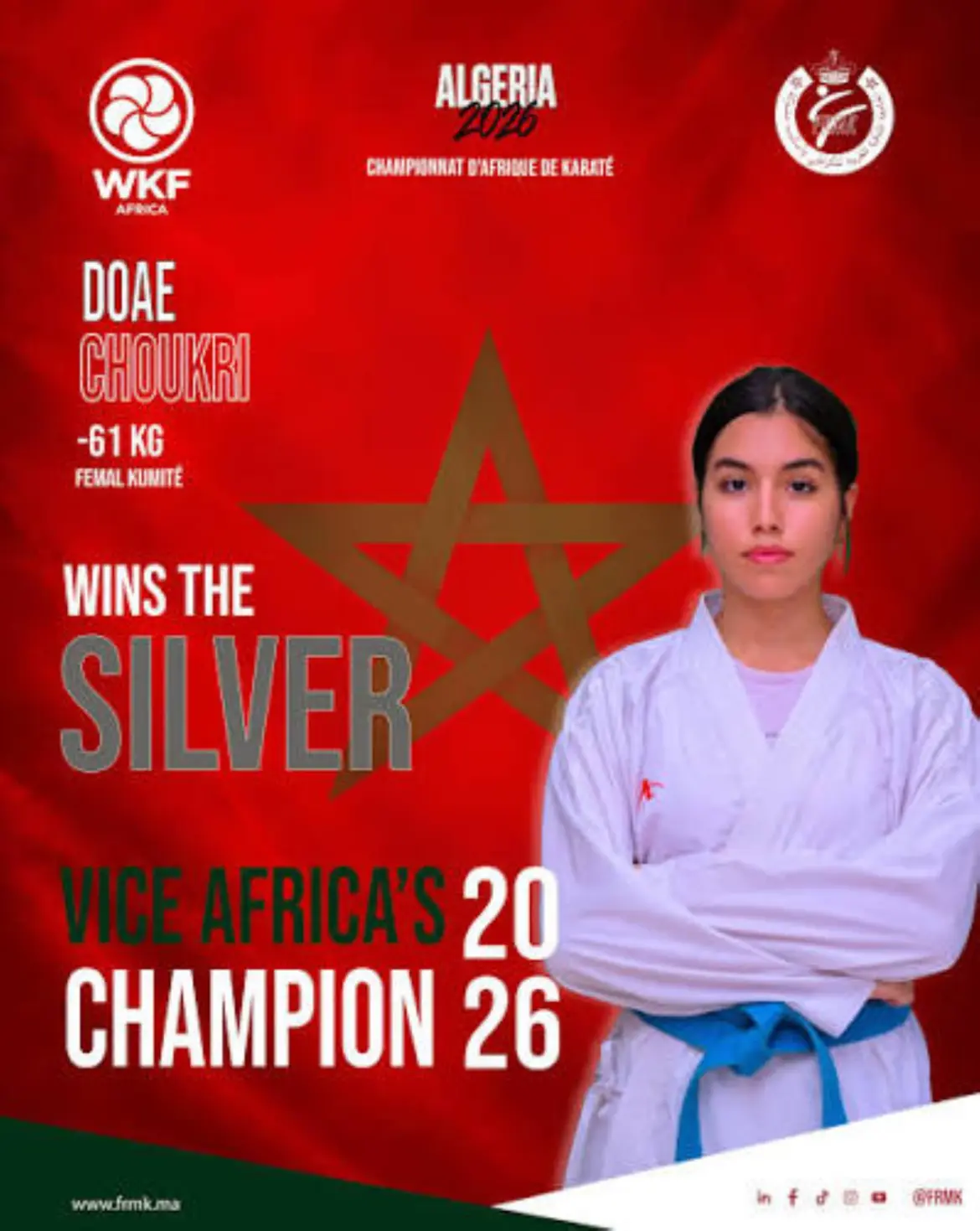 Karaté : D. Choukri glane le bronze en Pologne